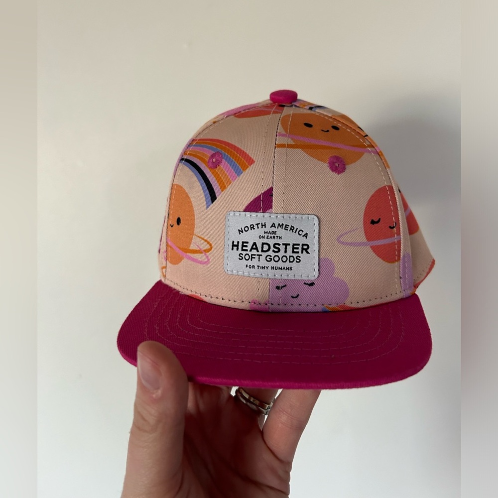 Kids Planet Print Cap - Pink and Orange